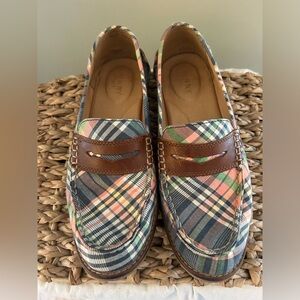 Sperry madras plaid loafers 7.5